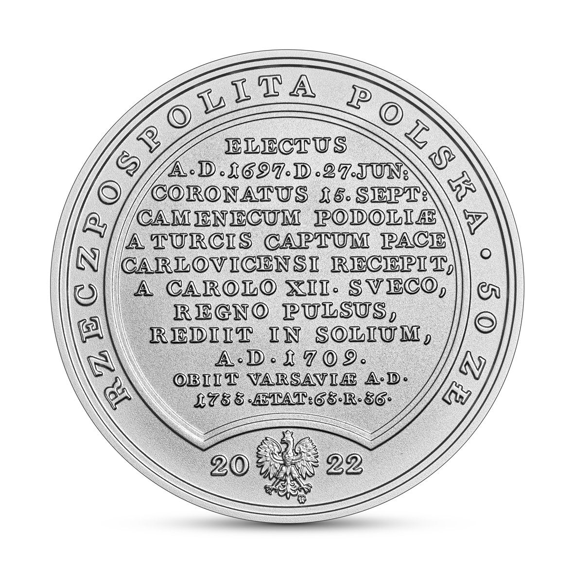 50 zł Skarby Stanisława Augusta – August II Mocny 2022