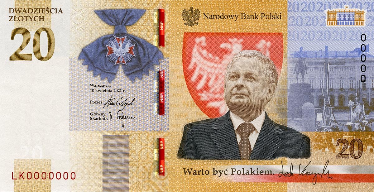 20 zł Lech Kaczyński - Warto być Polakiem - 2021 rok