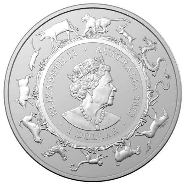 RAM - 1 dolar Rok Tygrysa 2022 - 1 oz - Australia