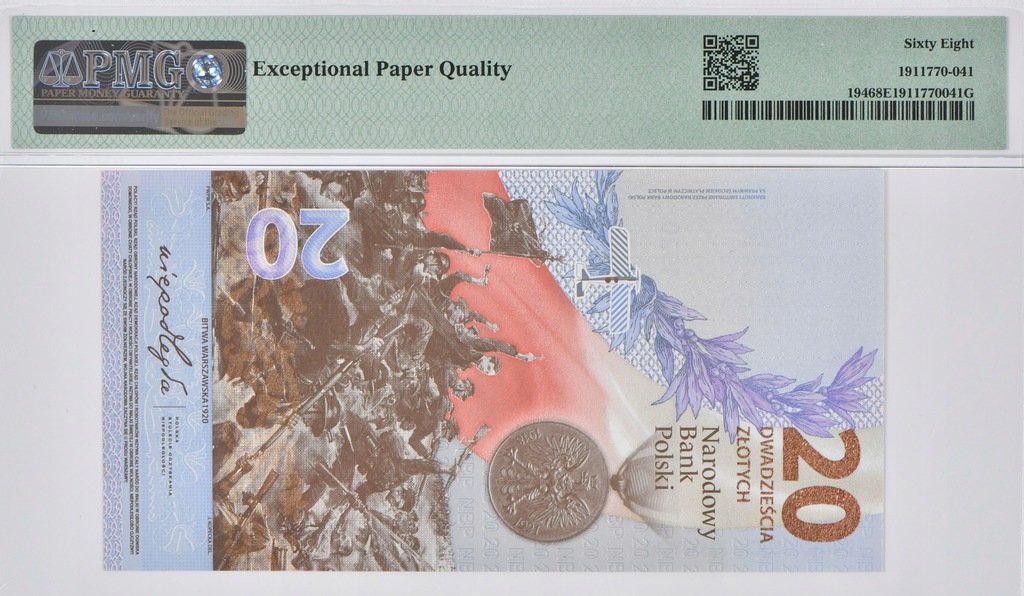 20 zł Bitwa Warszawska 1920 - 2020 rok - PMG 68 EPQ