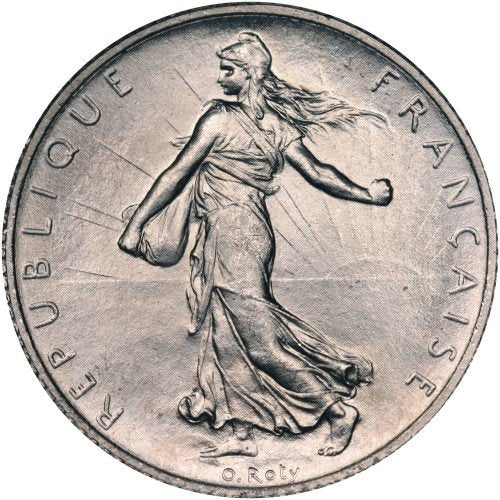 1 frank - Francja - mix roczników - Siewczyni